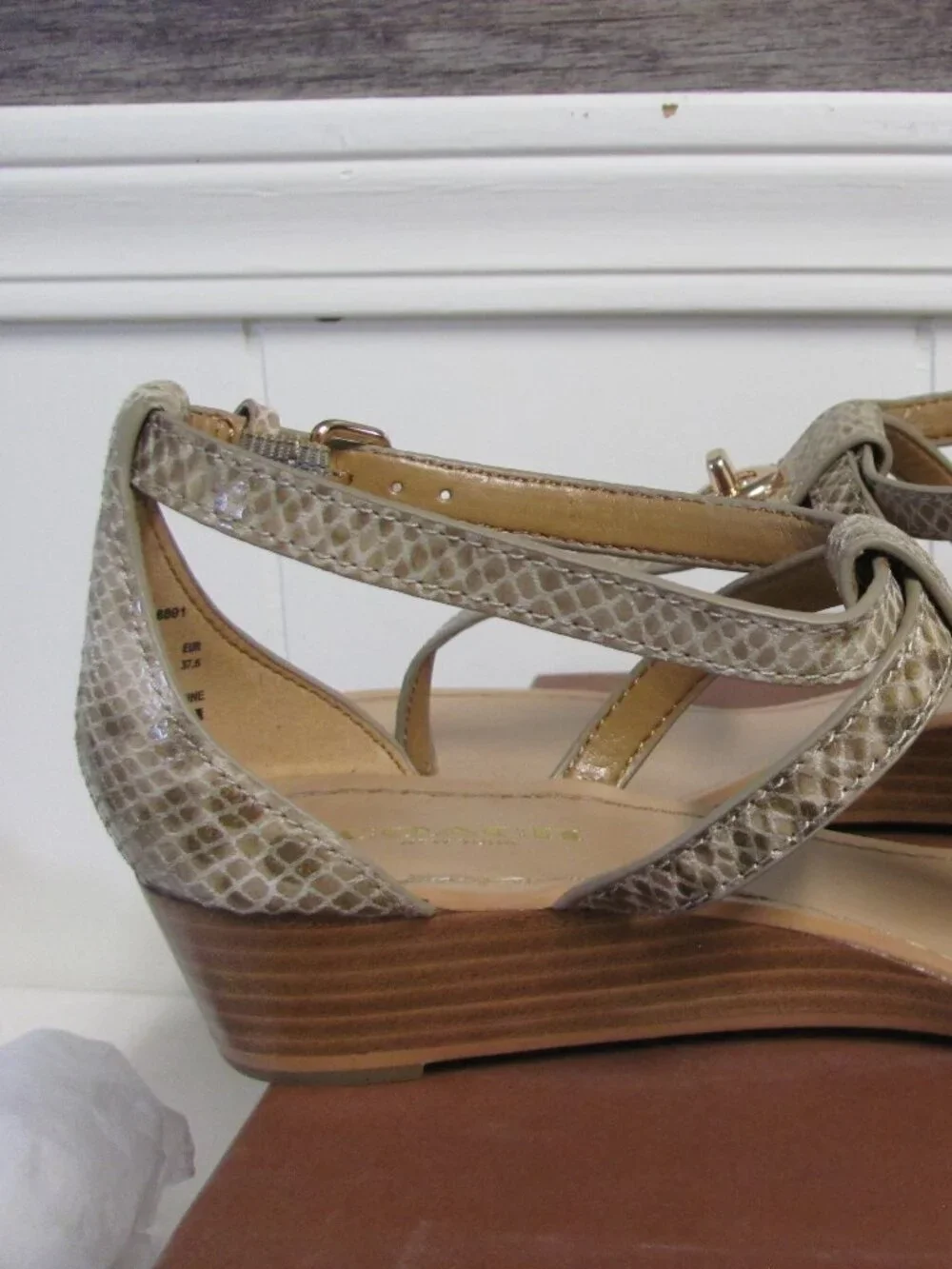 COACH INGRID NAT. PRINT SNAKE SANDALS NIB coach ingrid